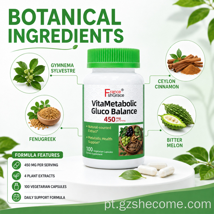 Shecome Gluco Balance Cápsulas Suporte à Saúde Metabólica